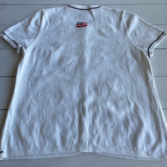 Designers Originals Studio Women's Patriotic Cardigan Sweater - Size Large - Picture 8 of 9